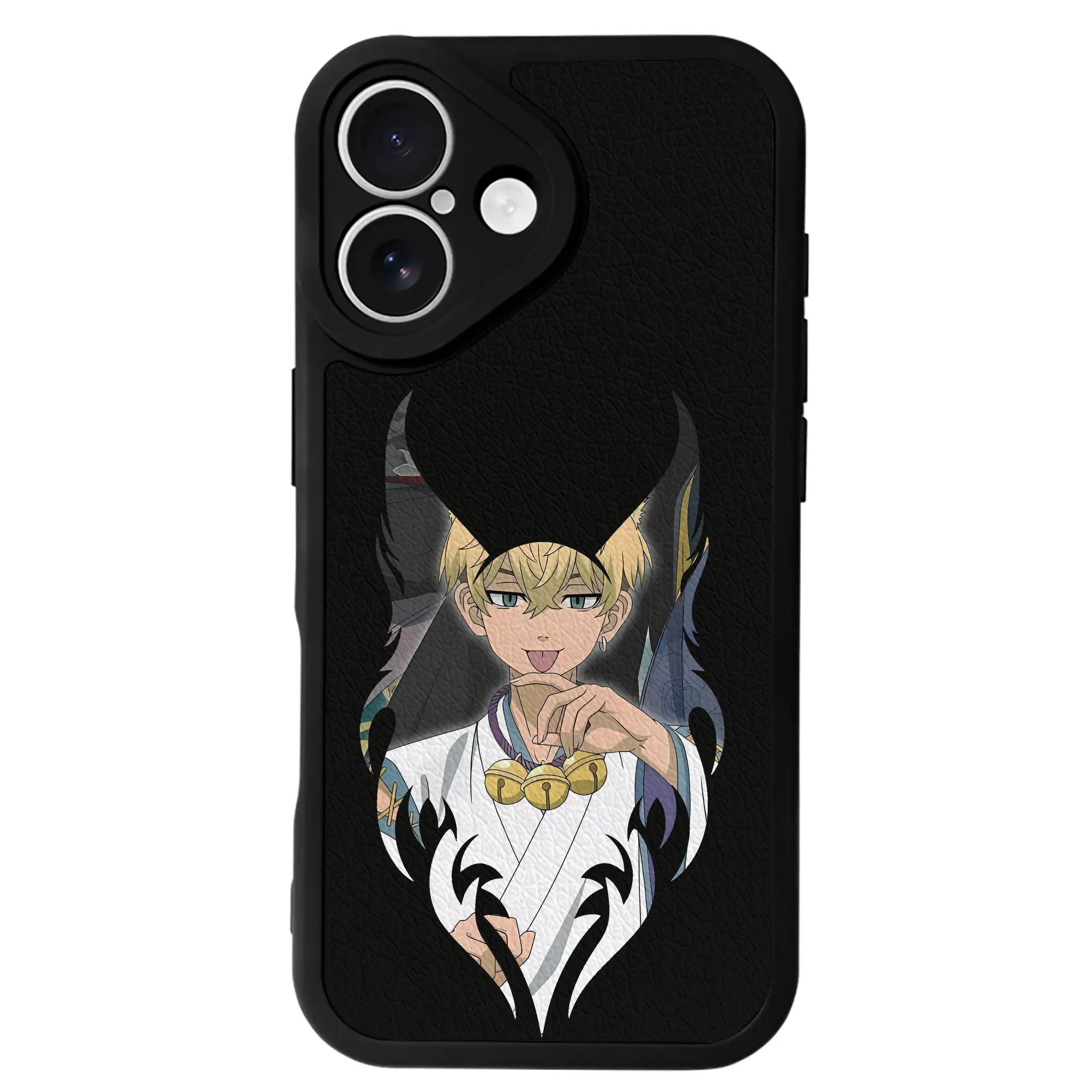 東京リベンジャーズ グッズ,松野千冬 - IPhone 16シリーズ対応 ・ シリコンスマホケース ・ レザー調 ・ 高精度フィット ・ 耐衝撃 ・ ワイヤレス充電対応 ・ 精密カット